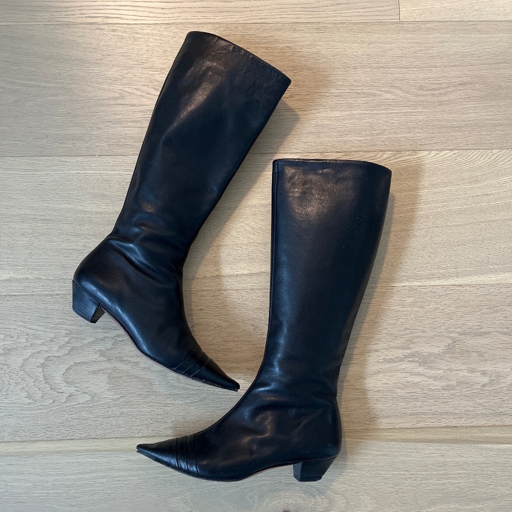 Arnold Churgin Leather Boots, Size 36 - Made in Italy
